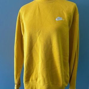 Nike Men's Sportswear Club Golden Yellow Crewneck Sweatshirt
